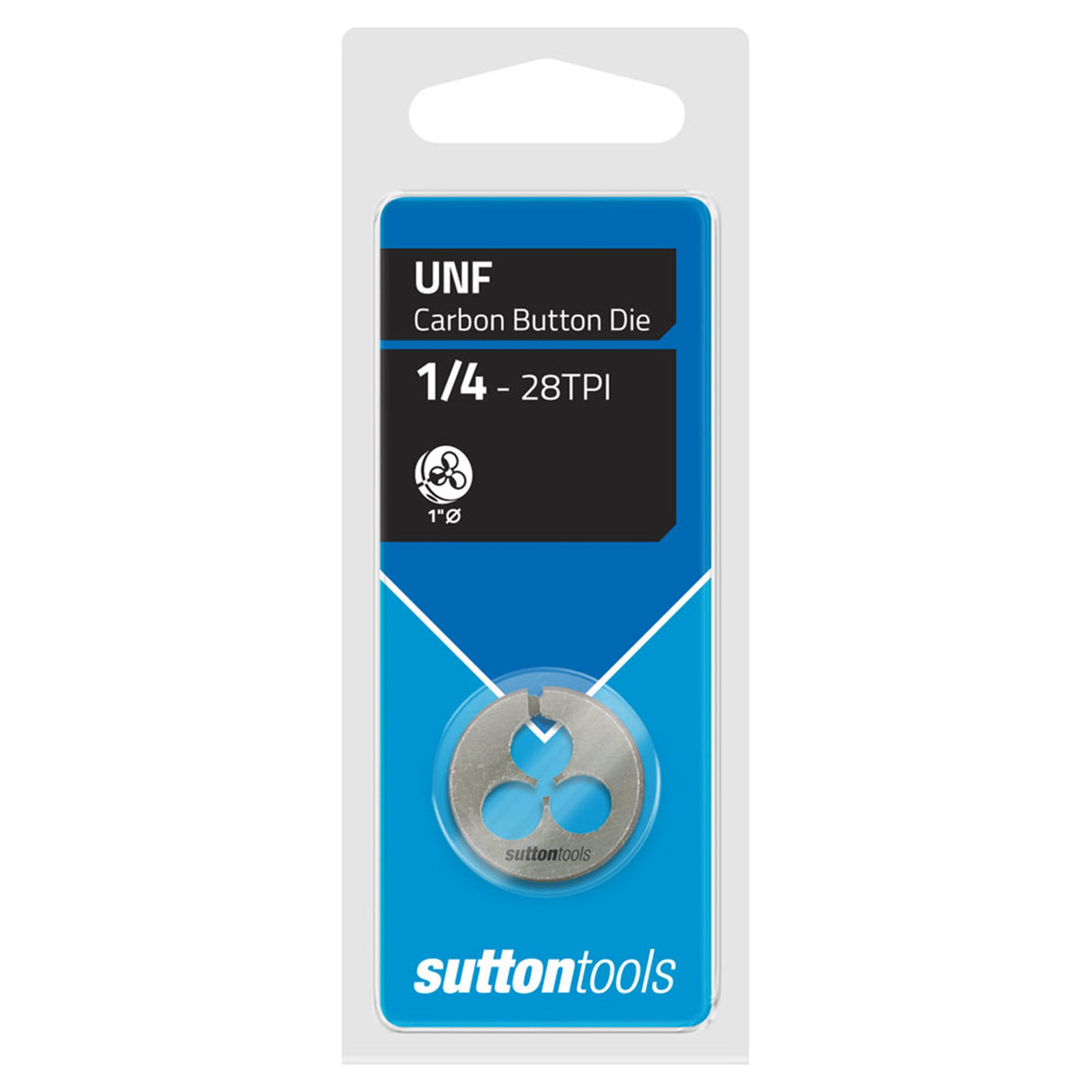 DIE BUTTON CIRC SPLT 1" DIA UNF 1/4"