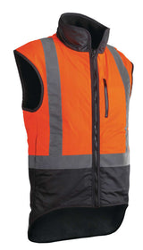 Styx Mill, Hi Vis Oilskin Vest, 23SPH - Yellow/Black (Size: 2XL)