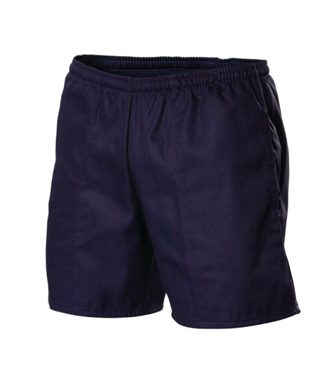 Hard Yakka, Polycotton Rugby Short (Each) - Black - Size: 117