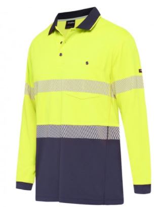 KingGee, Hi Vis Hyperfreeze Polo, K54225 (Each) - Size: M - Yellow