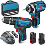 Bosch 12V Drill/Driver 2.0Ah 0615990L1H 2 Piece (Combo Kit)