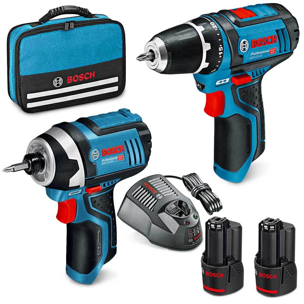 Bosch 12V Drill/Driver 2.0Ah 0615990L1G 2 Piece (Combo Kit)