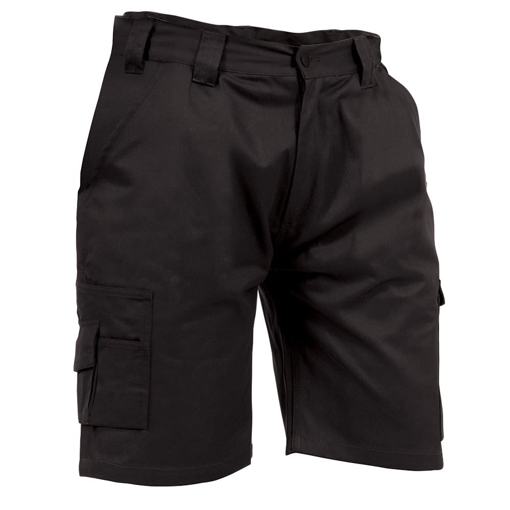 Bison, Cotton Cargo Short, 19002 - Black (Size: 77)