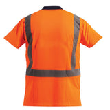 Hi Vis Microfibre Short Sleeve Polo, 23205 - Yellow/Navy (Size: 5XL)