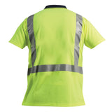 Hi Vis Microfibre Short Sleeve Polo, 23205 - Yellow/Navy (Size: S)