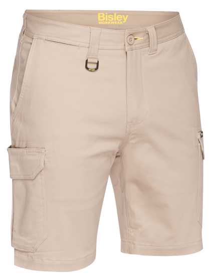 Bisley, Stretch Cotton Cargo Short, BSHC1008 (Pair) - Stone - Size: 132