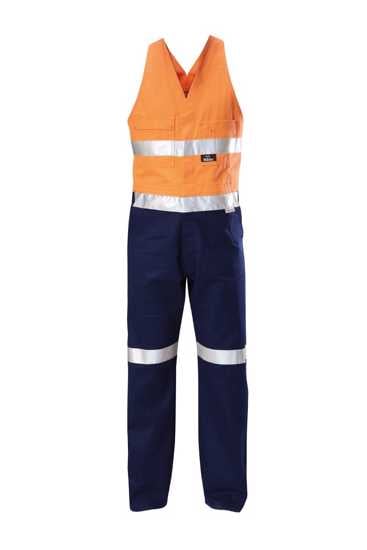 Hard Yakka, Hi Vis Easy Action Overall,Stout Fit (Pair) -  - Size: 132