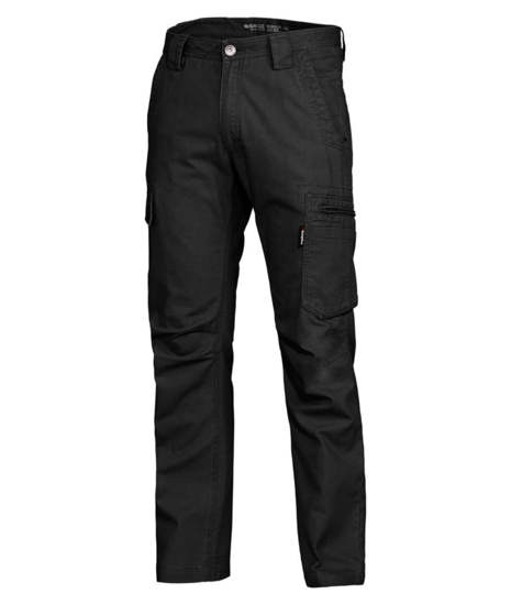 KingGee, Canvas Tradie Pant, K13280-Stout Fit (Pair) - Black - Size: 87