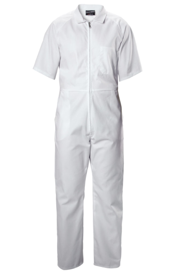 Hard Yakka, Polycotton Zip Overall (Pair) - White - Size: 6