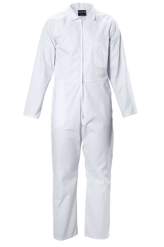 Hard Yakka, Polycotton Zip Overall, 4421 - White - 05