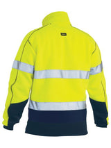 Bisley, Hi Vis Zip Fleece Pullover, BK6989T - Yellow/Navy (Size: 6XL)