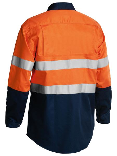 Bisley, Hi Vis Lightweight Shirt, BS6896 - Fluro Yel/Bottl (Size: 3XL)