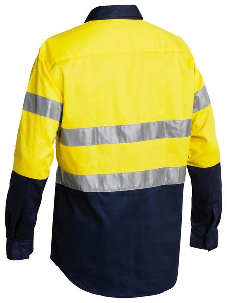 Bisley, Hi Vis Closed Front Shirt, BTC6456 - Yellow/Navy (Size: 4XL)
