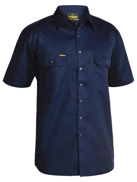 Bisley, Lightweight Short Sleeve Shirt, BS1893 - Navy (Size: 6XL)