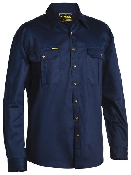 Bisley, Original Long Sleeve Shirt, BS6433 - Navy (Size: S)