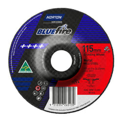 Norton BlueFire Type 27 Grinding Wheel 24 Grit 115x6x22.23mm Pack of 10 (Pack)