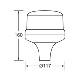 Narva Eurotech 12/24V Low Profile L.E.D Strobe Pipe Mount