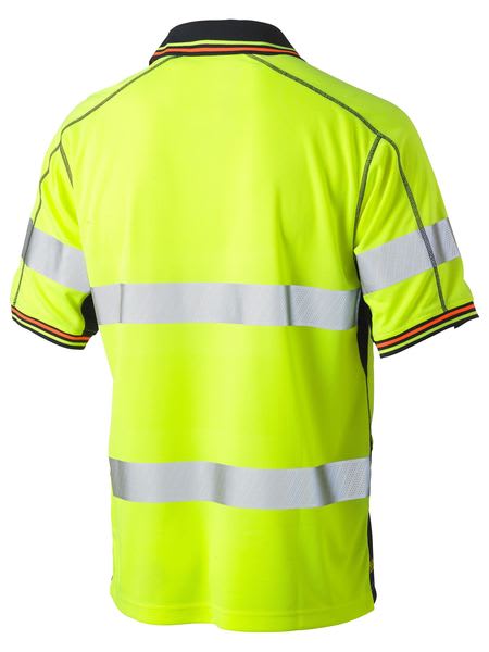 Bisley, Hi Vis Mesh Polo, BK1219T - Yellow/Navy - 2XL
