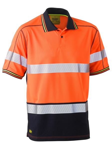 Bisley, Hi Vis Mesh Polo, BK1219T - Yellow/Navy - 2XL