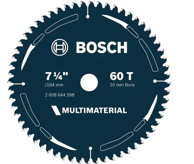 Bosch Multimaterial Circular Saw Blade 184mm (7 1/4") -60T (Each)