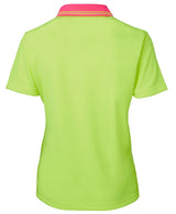 JB's Wear, Women's Hi Vis Polo, 6LHCP - Lime/Navy - 08