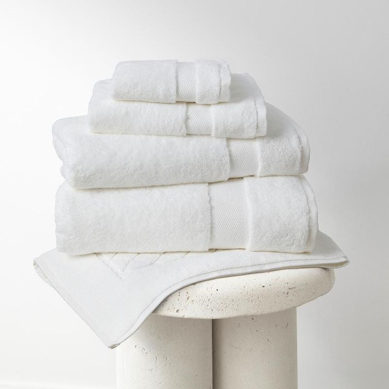 Turkish Hand Towel - BERGAMA White (47 x 76cm) - BAKSANA