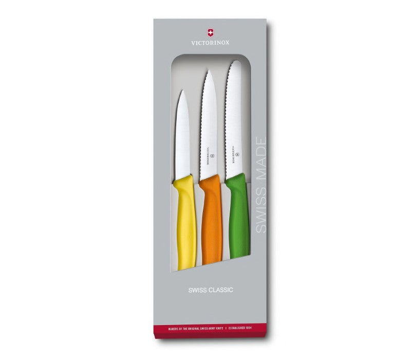 Paring Knife Set -  Victorinox Swiss Classic Yellow/Orange/Green (3pc)