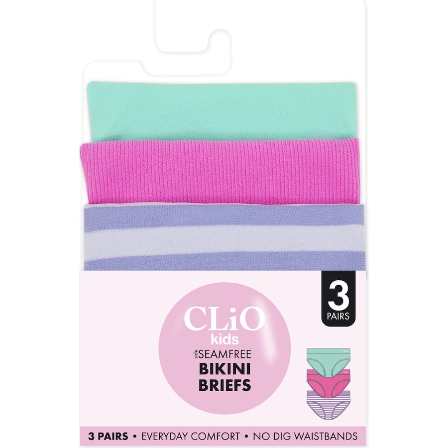 Clio Kids Bikini Assorted 10/12 3pack