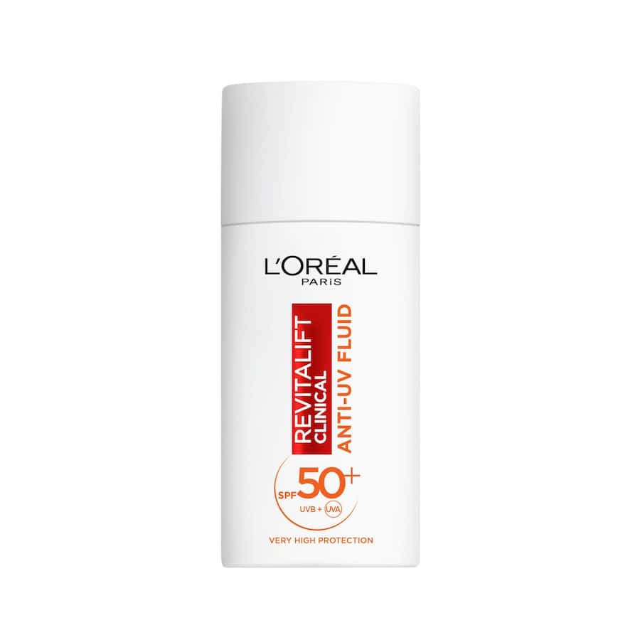 L'oreal Revitalift Clinic Face Moisturiser Anti Uv Fluid Spf 50+ 50mL