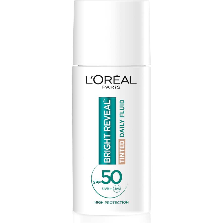 L'oreal Bright Reveal Face Moisturiser Tinted Spf 50+ Fluid Light 50mL
