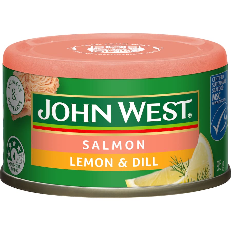 John West Salmon Lemon & Dill Tear tab can 95g