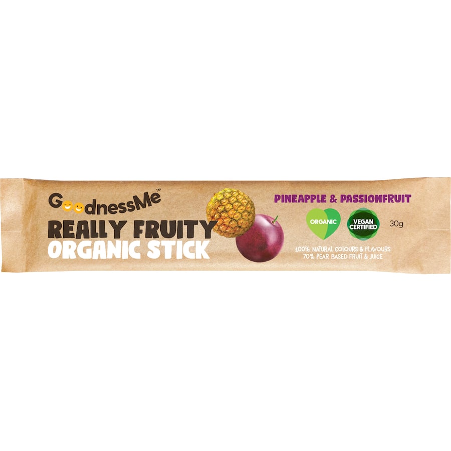 Goodnessme Really Fruity Fruit Sticks Pineapple & Passionfruit 30g