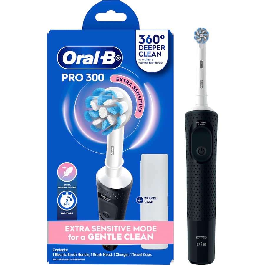 Oral B Pro 300 Toothbrush Black 1pack