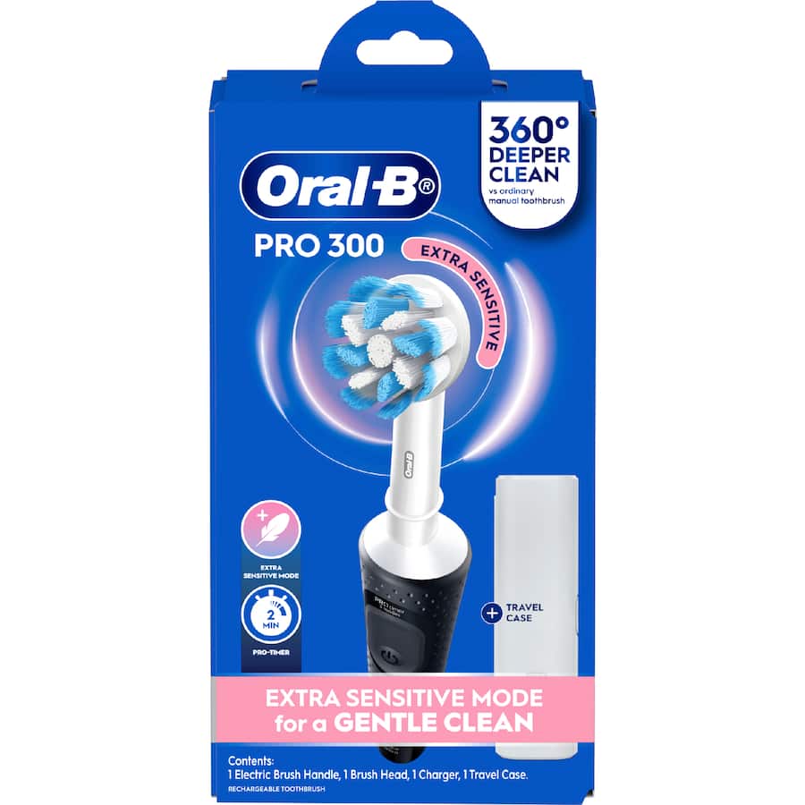 Oral B Pro 300 Toothbrush Black 1pack