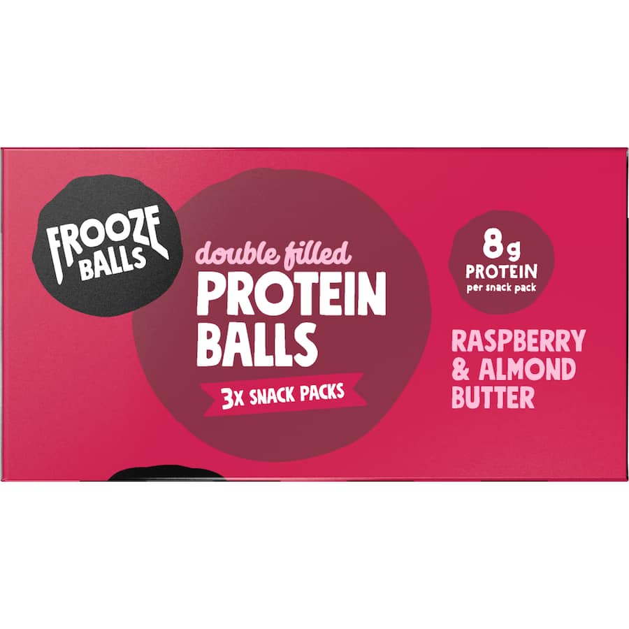 Frooze Balls Protein Snack Balls Raspberry & Almond Box 3x42g
