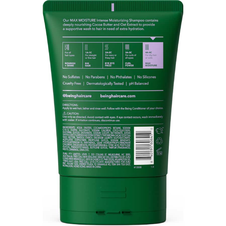 Being Max Moisture Shampoo Intense Moisturizing 354mL