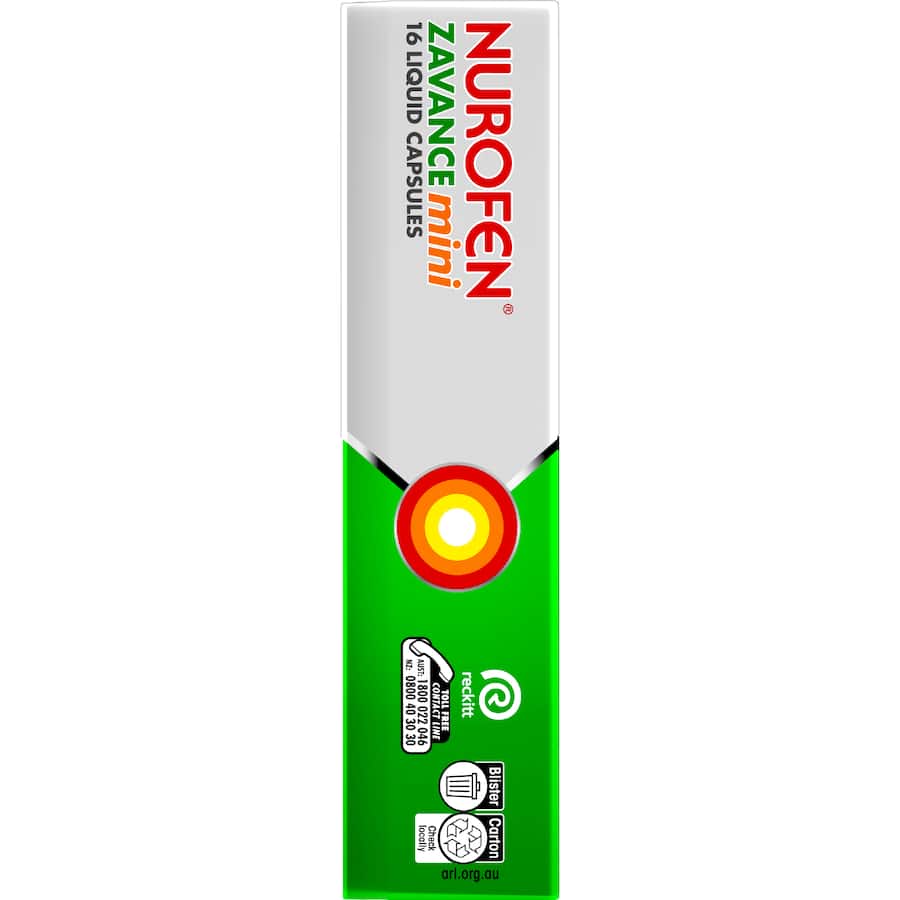 Nurofen Pain Relief Zavance Liquid Minicaps 16 pack