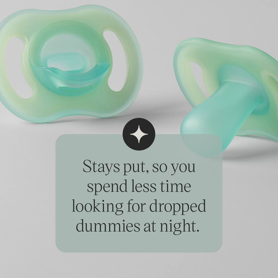Tommee Tippee Ultra Light Soother Stayput Night Glow 0-6m