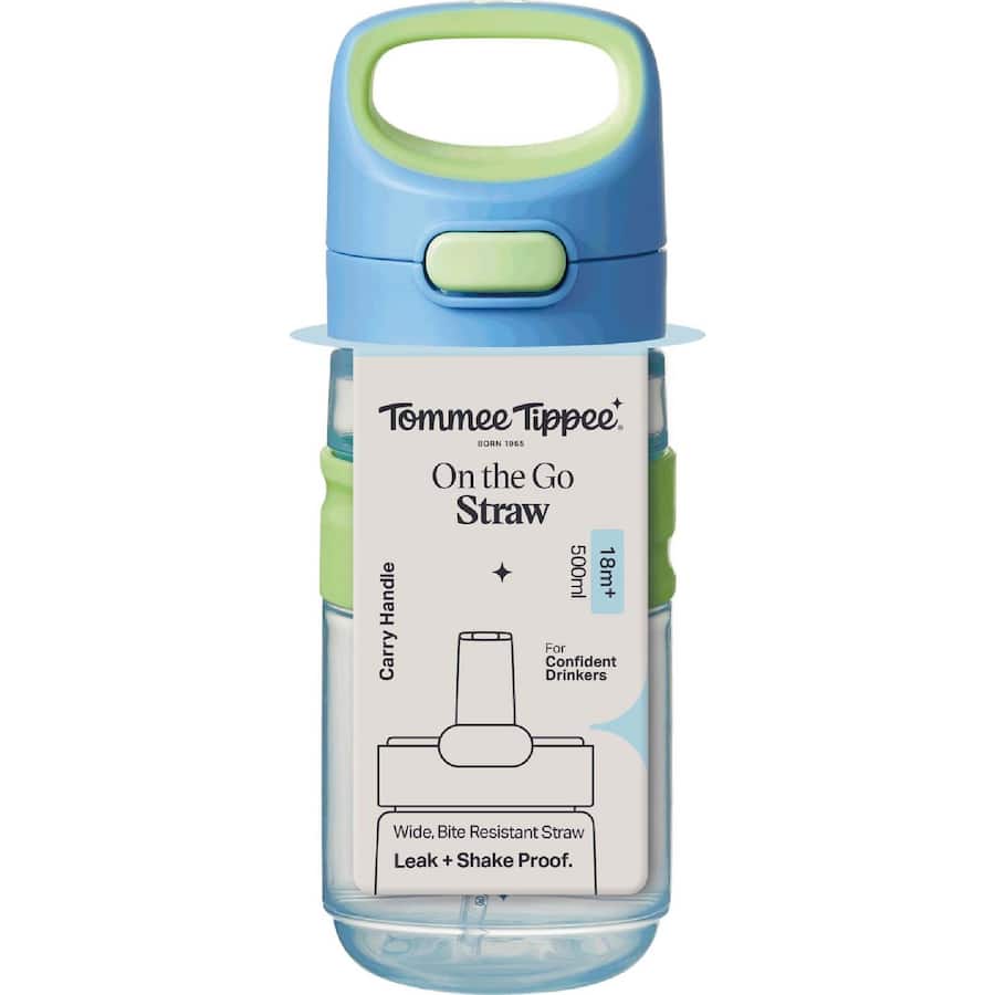 Tommee Tippee On The Go Baby Drinking Cup Straw Non To Spill 18m+ - 500mL