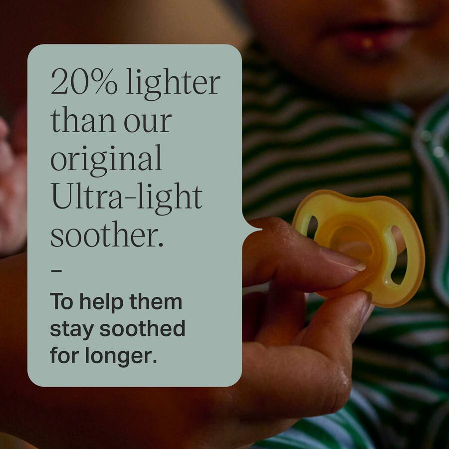 Tommee Tippee Soother Ultra Light Night 6-18mth - 2 pack