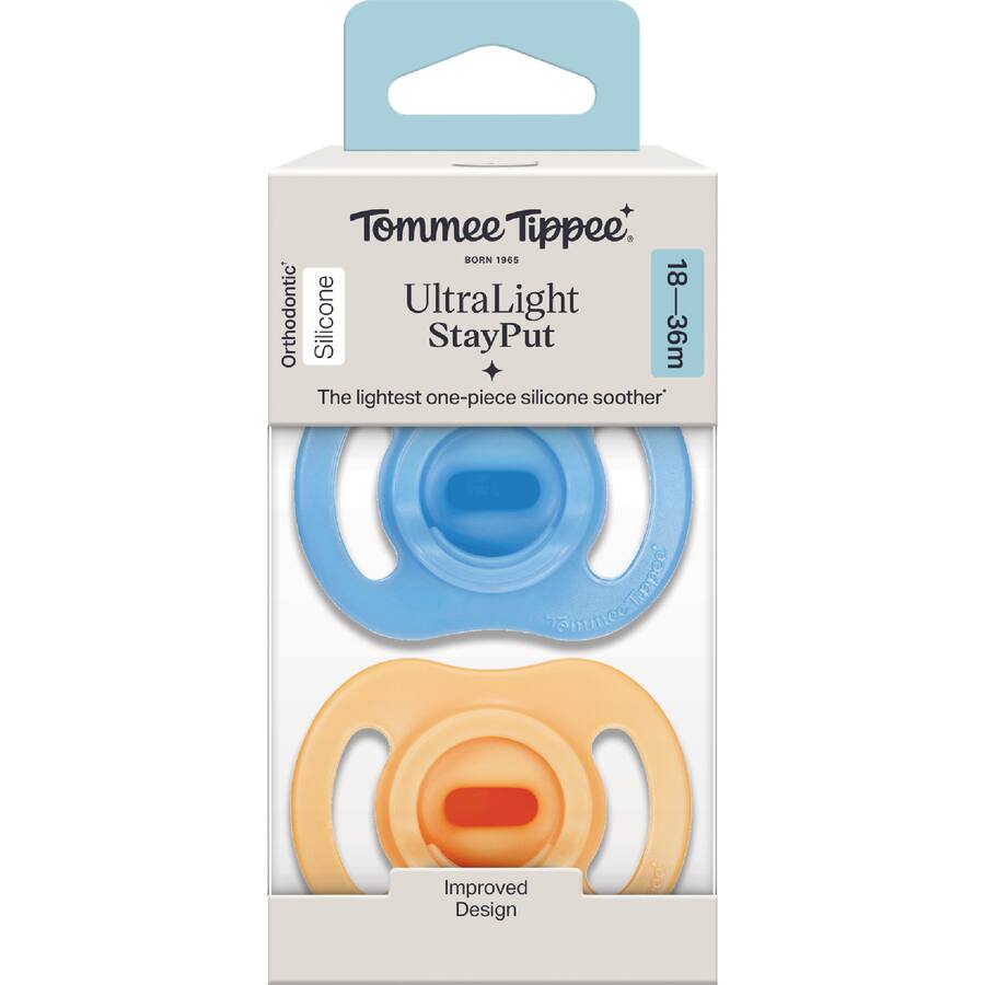 Tommee Tippee Soother Ultra Light 18-36m Assorted - 2 pack