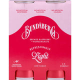 Bundaberg Refreshingly Light Soft Drink Raspberry & Pomegranate Cans 4x250mL