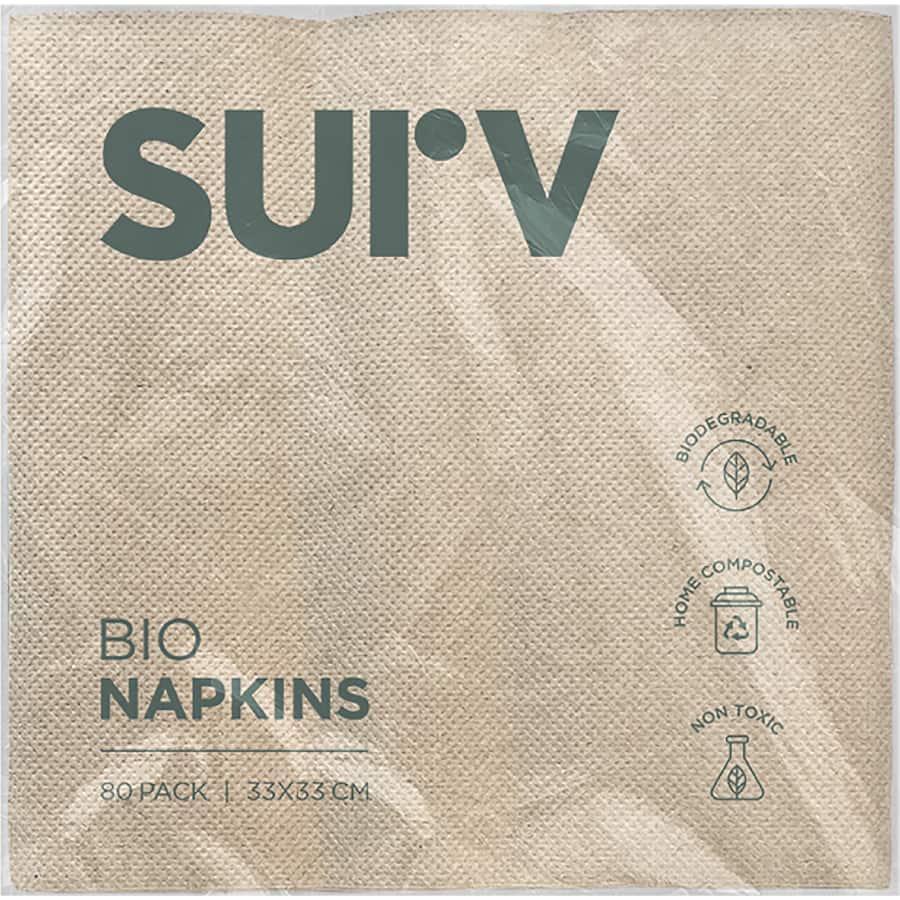 Surv Napkins Eco 2 Ply 80pack