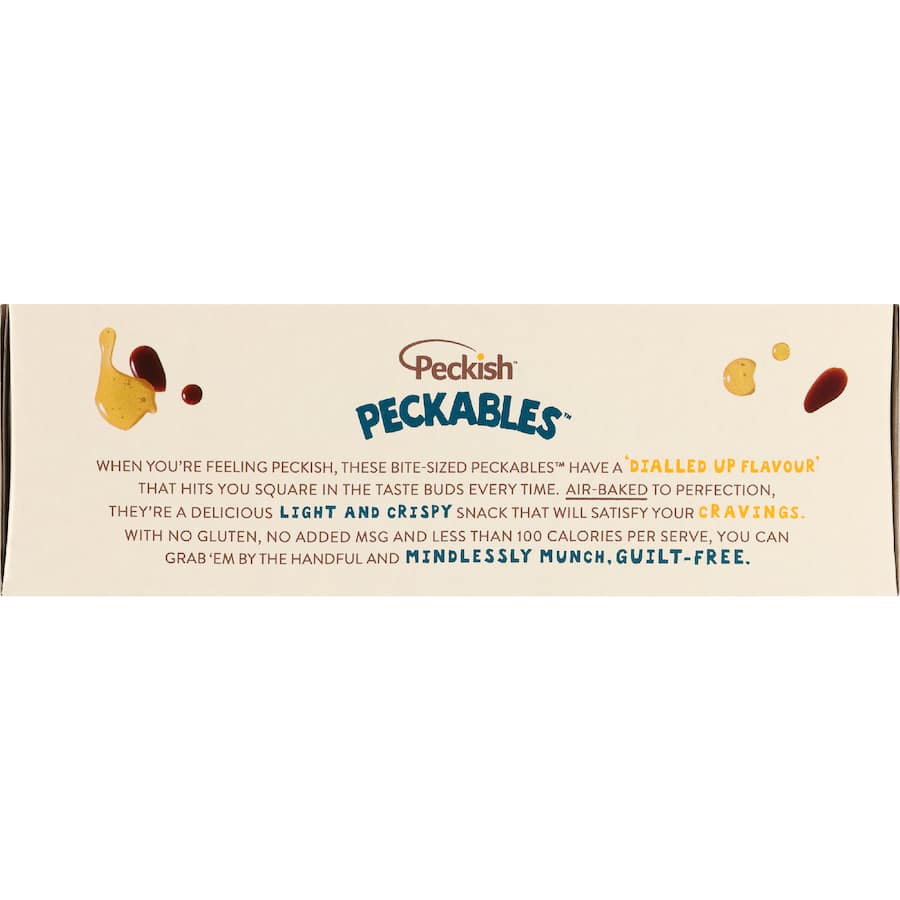 Peckish Peckables Rice Snacks Honey Soy Chicken 100g