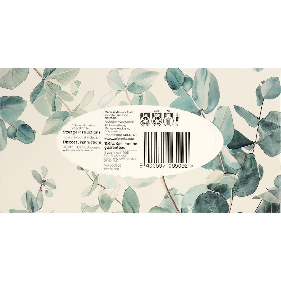 Vevelle Facial Tissue 3 Ply Eucalyptus - 95 pack