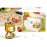 Fruit Meadows - Kawaii Cat Milk Carton-Orange
