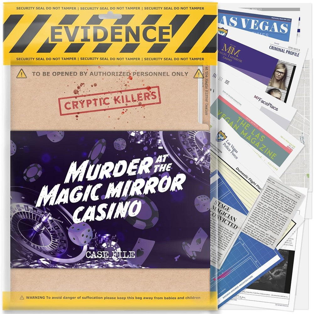 Cryptic Killers - Murder at the Magic Mirror Casino - Board Game