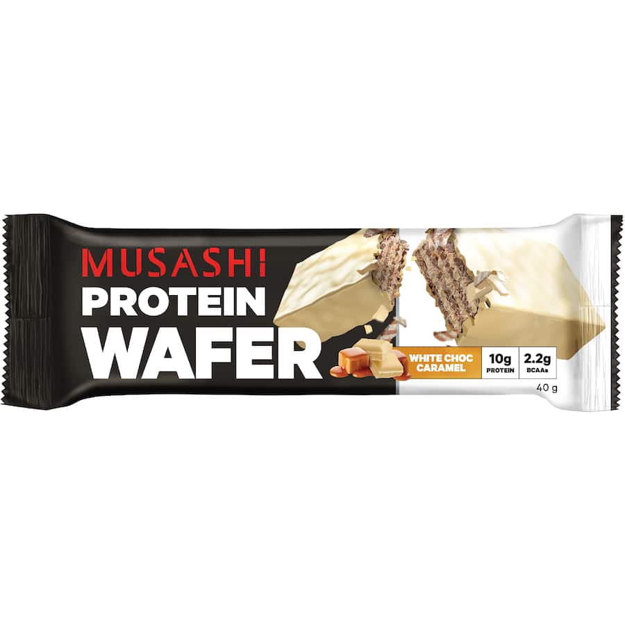 Musashi Protein Bar Wafer White Chocolate Caramel 40g