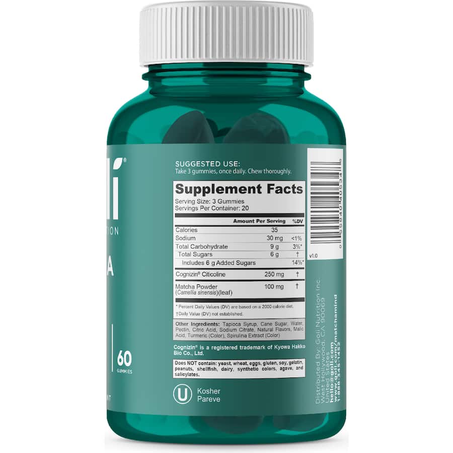 Goli Nutrition Matcha Mind Gummies - 60pack