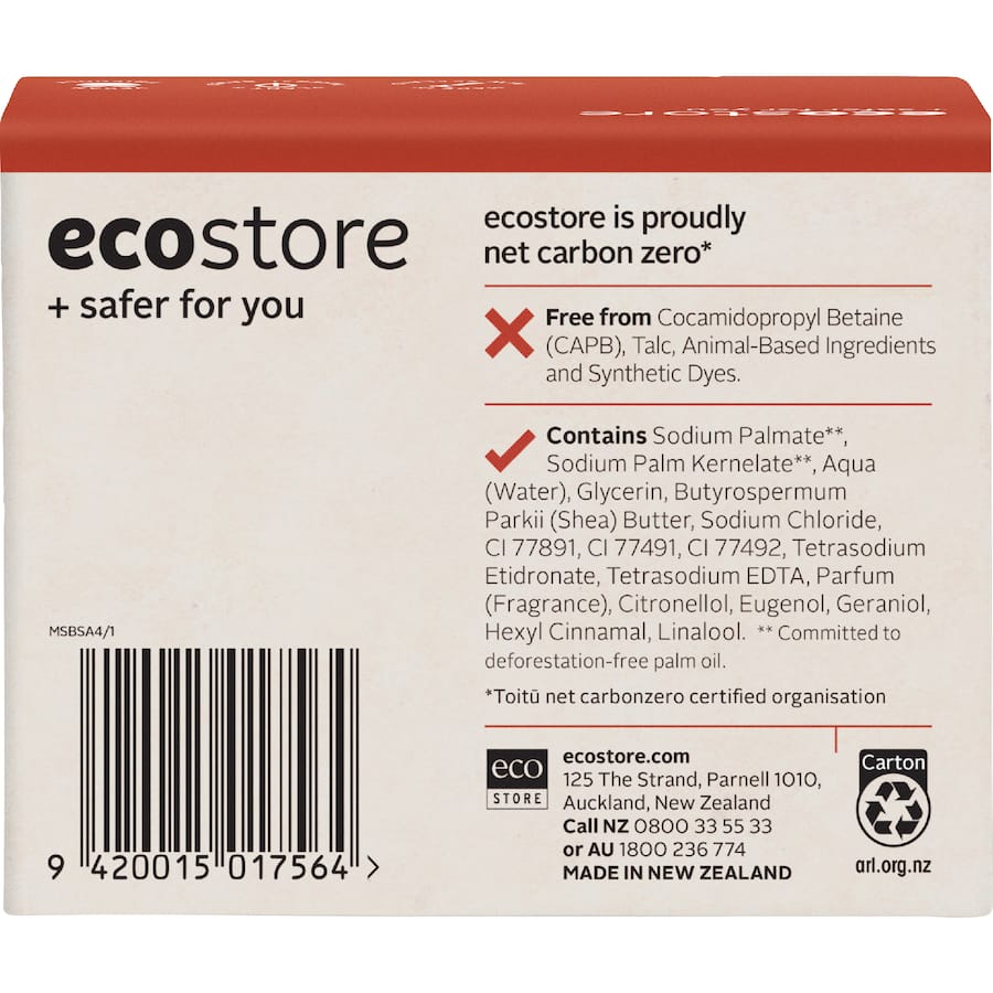 Ecostore Soap Sandalwood & Shea Butter 4 x 80g